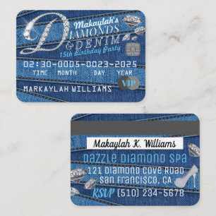Diamond & Denim Party Invitations