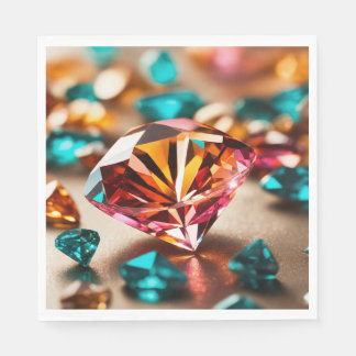 "Diamond Design Paper Napkins" Napkins