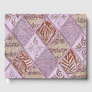 Diamond Designs In Pinks  Guest Book