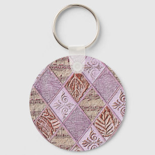 Diamond Designs In Pinks Keychain