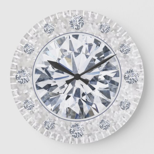 Diamond Dial Hour Minute Hand Large Clock