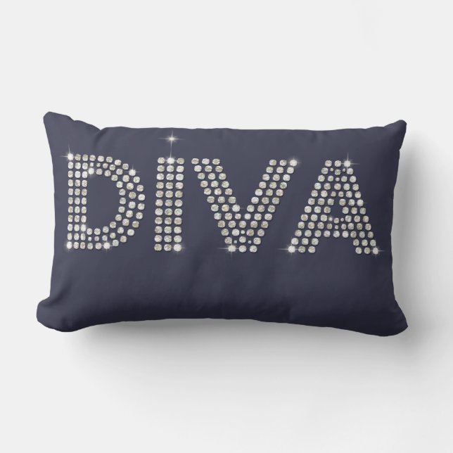 Diamond Diva Lumbar Pillow (Front)