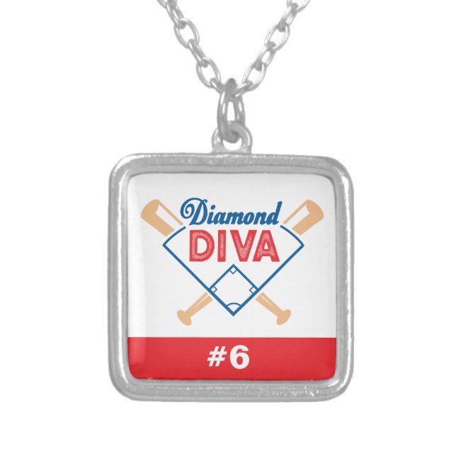 Diamond Diva Personalized Necklace (Front)