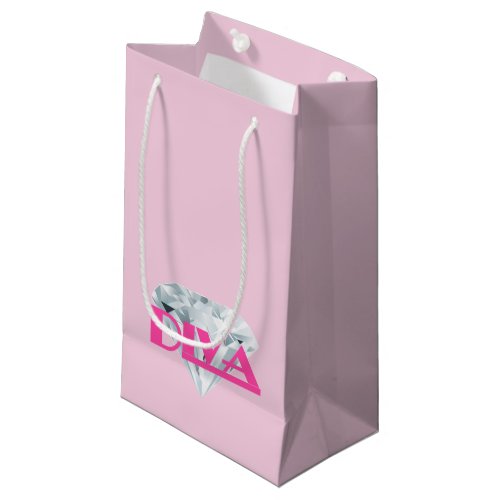 Diamond Diva Pink Gem Girly Text Typography    Small Gift Bag