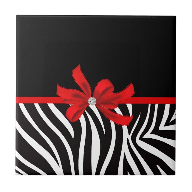 Diamond Diva (red) Ceramic Tile (Front)