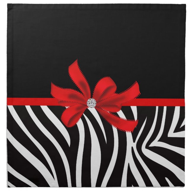 Diamond Diva (red) Cloth Napkin (Front)