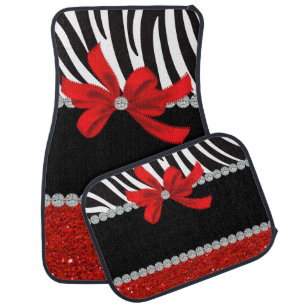 Diamond Diva (Red Glitter) Car Floor Mat