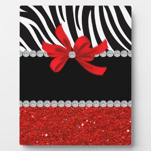 Diamond Diva red glitter Plaque