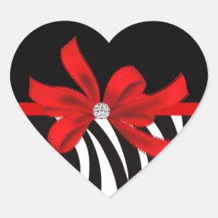 Diamond Diva (red) Heart Sticker