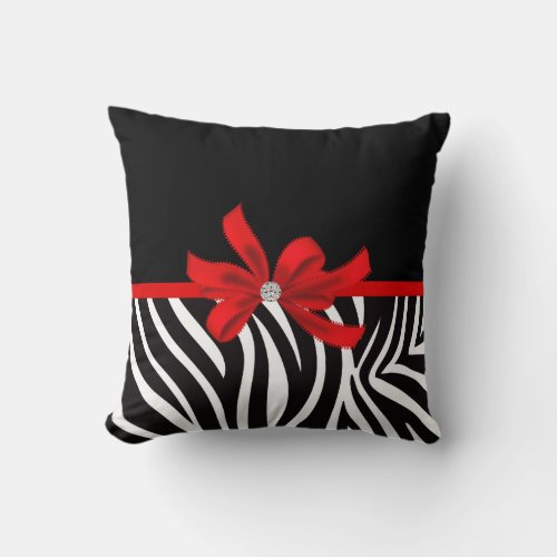 Diamond Diva red Throw Pillow