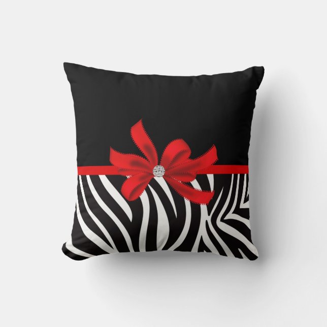 Diamond Diva (red) Throw Pillow (Front)