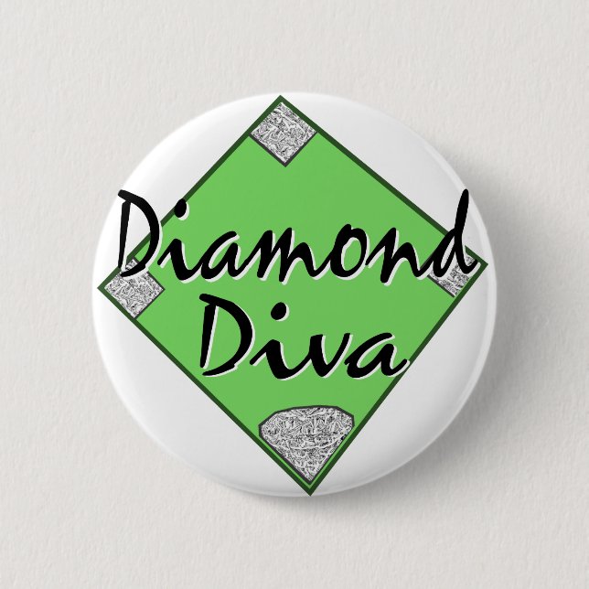 Diamond Diva Softball Button (Front)
