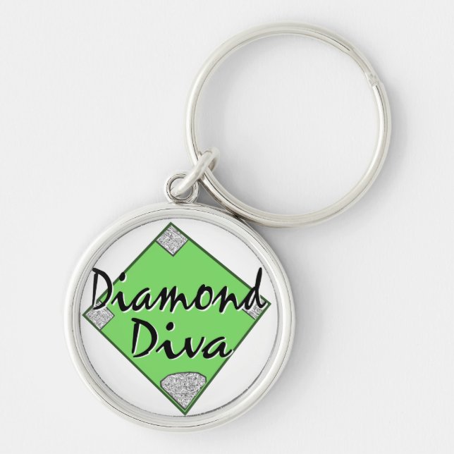 Diamond Diva Softball Keychain (Front)