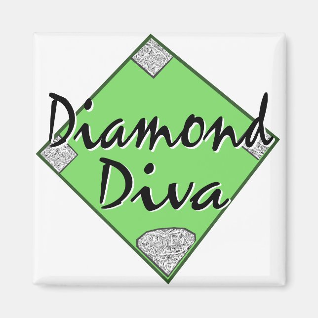 Diamond Diva Softball Magnet (Front)