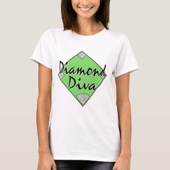 Diamond Diva Softball T-shirt by tshirtmeshirt at Zazzle