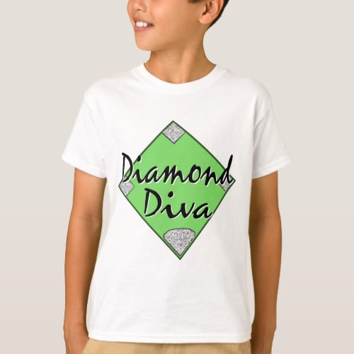 Diamond Diva Softball T_Shirt