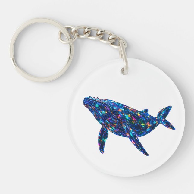 Diamond Dolphin - Vibrant Art Keychain (Front)