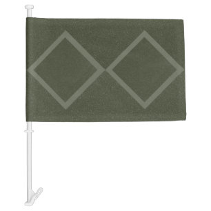 Diamond Double Moss Green Car Flag