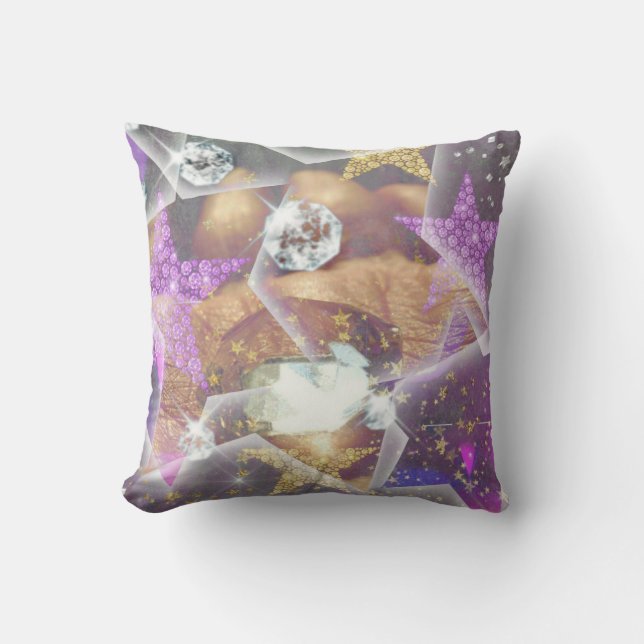 Diamond Dreams Throw Pillow (Front)