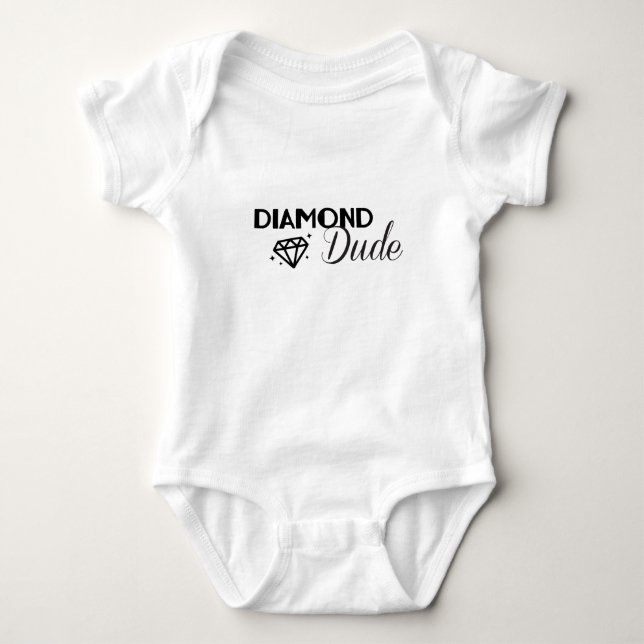 Diamond Dude Light Colors Baby Bodysuit (Front)