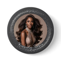 Diamond Dust Pageant Button