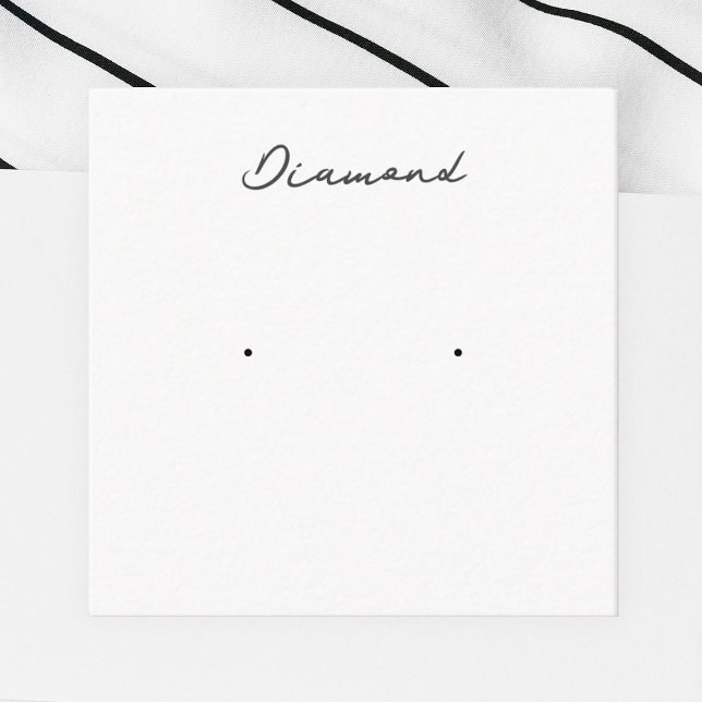 Diamond Earring Jewelry Display Card (Creator Uploaded)