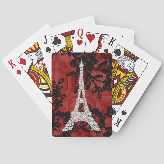 Diamond Eiffel tower Poker Cards (Back)