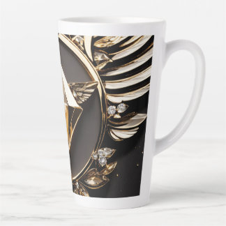 **"Diamond Elegance: Luxe Latte Mug"** Mug