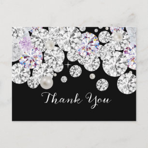Diamond elegant thank you card