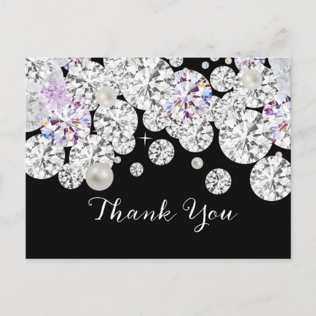 Diamond elegant thank you card (Front)