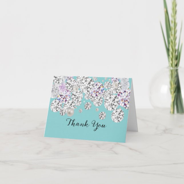 Diamond elegant thank you card (Front)