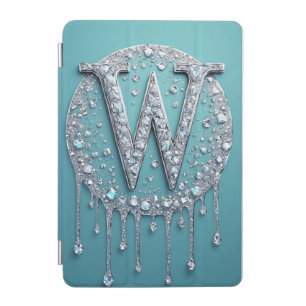 Diamond-Encrusted W Monogram iPad Mini Cover