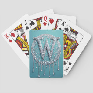 Diamond-Encrusted W Monogram Poker Cards