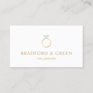 Diamond Engagement Ring Fine Jewelers Business Card