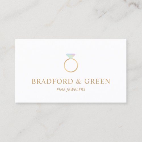 Diamond Engagement Ring Fine Jewelers Business Card