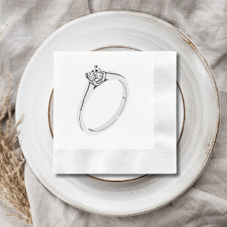 Diamond Engagement Ring Napkins
