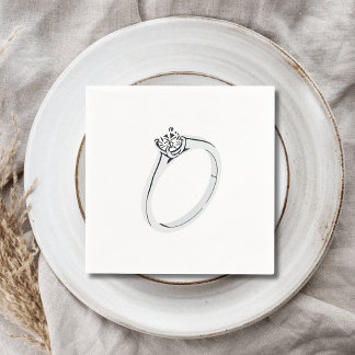Diamond Engagement Ring Napkins