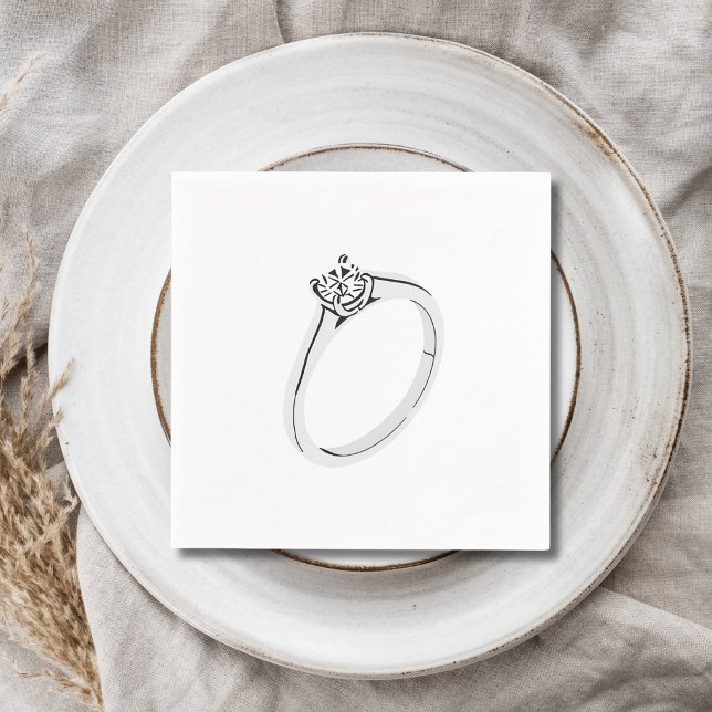 Diamond Engagement Ring Napkins (Creator Uploaded)