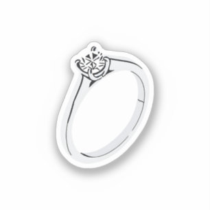 Diamond Engagement Ring Sticker