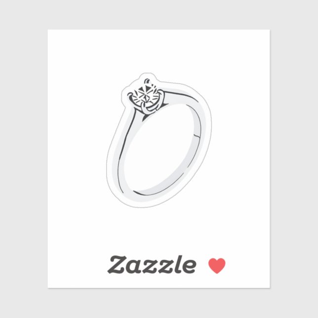 Diamond Engagement Ring Sticker (Sheet)