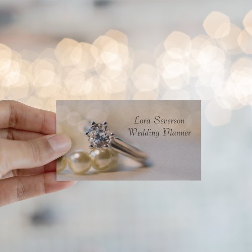 Diamond Engagement Ring Wedding Planner Business Card