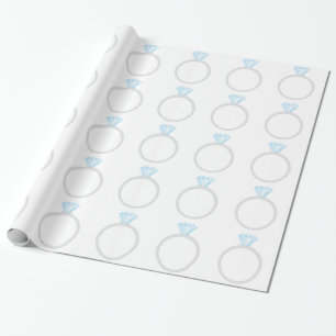 Diamond Engagement Ring Wrapping Paper