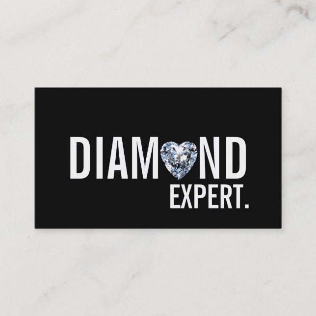 Diamond Expert Jewelry Gold Silver Business Card (Front)