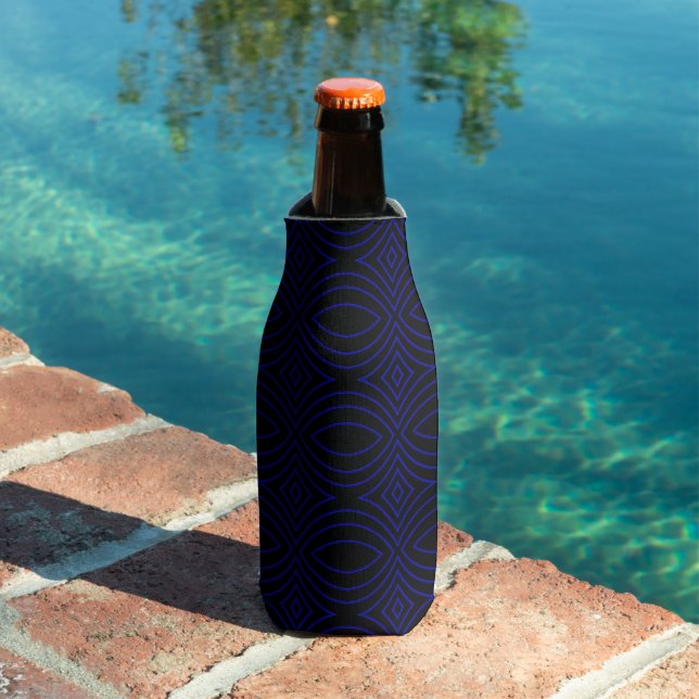 Diamond Eyes Modern Pop Art Abstract  Bottle Cooler (In Situ Pool)