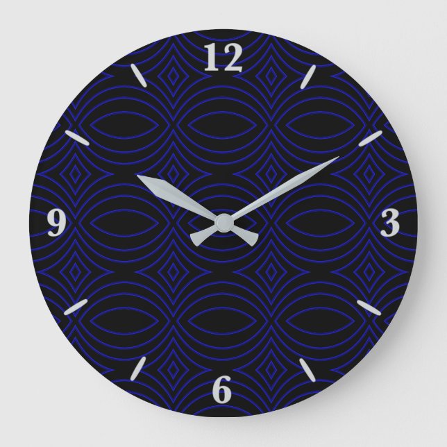Diamond Eyes Modern Pop Art Abstract  Large Clock (Front)