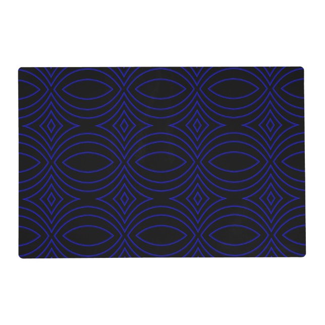 Diamond Eyes Modern Pop Art Abstract  Placemat (Front)