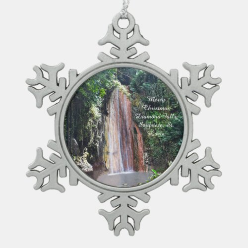 Diamond Falls St Lucia Christmas Ornament