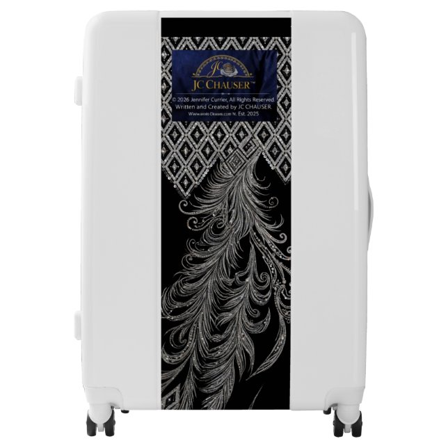 Diamond  Feather Suitcase (Front)