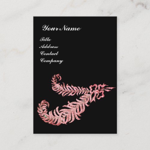 DIAMOND FEATHERS pinkblack Business Card