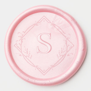 Diamond Floral Monogram Wax Seal Sticker